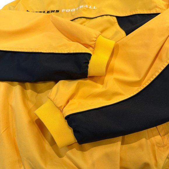 Reebok NFL Jacket Mens XL Yellow Pittsburgh Steelers Pullover Windbreaker - Picture 9 of 9